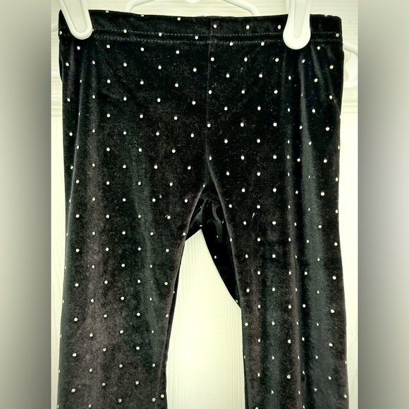 Black Velvet and Gold Poke A Dot Pants - Picture 2 of 10